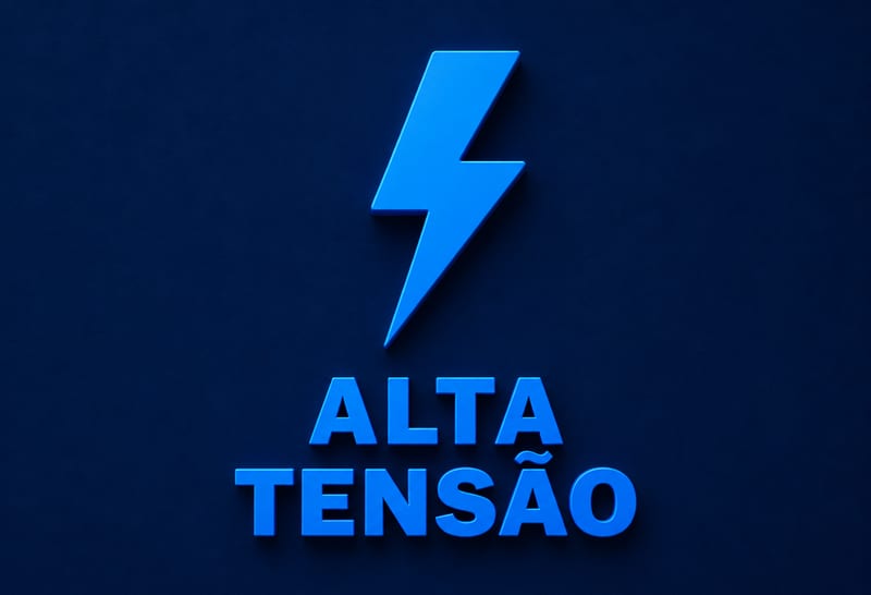 Ilustração 3D de raio azul — categoria Alta Tensão
